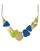 Shein Olive Enamel Statement Necklace