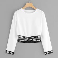 Shein Criss Cross Hem Sweatshirt