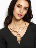 Shein New Fashion Alloy Tassel Necklace