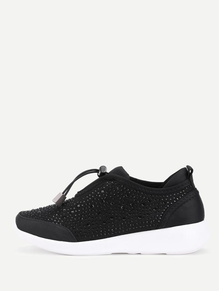Shein Studded Detail Low Top Sneakers