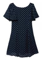 Rosewe Enchanting Short Sleeve Dot Printed A Line Dress