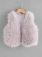 Shein Faux Fur Crop Vest