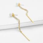 Shein Bar Design Long Drop Earrings With Jewelry
