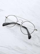 Shein Contrast Top Bar Round Glasses