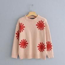 Shein Drop Shoulder Floral Pattern Jumper
