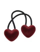 Shein Red Elastic Rope Heart Hair Band