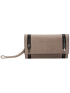 Shein Khaki Decorative Zipper Adjustable Strap Clutch Bag