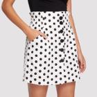 Shein Button Up Spot Skirt
