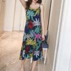 Shein Botanical Print Ruffle Cami Dress