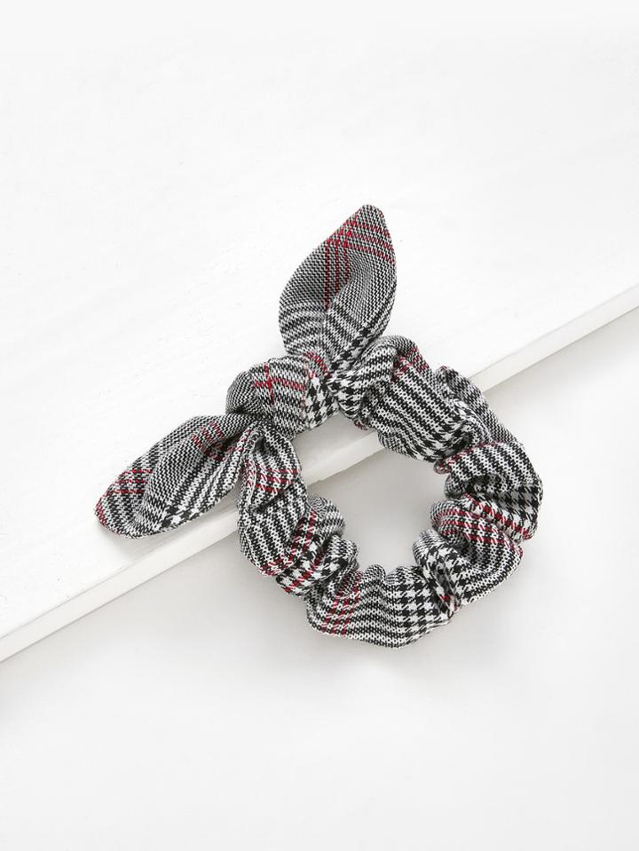 Shein Knot Plaid Hair Tie