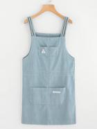 Shein Pocket Front Corduroy Overall Dress