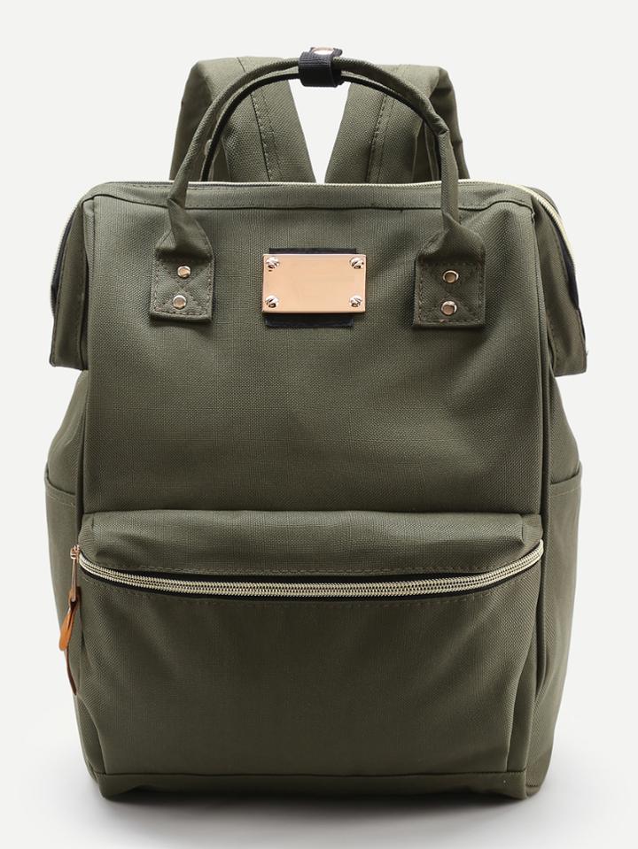 Shein Double Handle Canvas Backpack