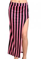 Rosewe Enchanting Stripe Design Middle Waist Skirt With Slit