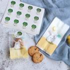 Shein Rabbit Print Biscuits Bag With Sticker 50pcs