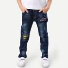 Shein Toddler Boys Embroidery & Patched Detail Jeans