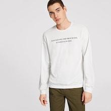Shein Men Letter Print Drop Shoulder Sweatshirt