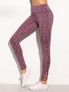 Shein Criss Cross Cutout Space Dye Capri Leggings