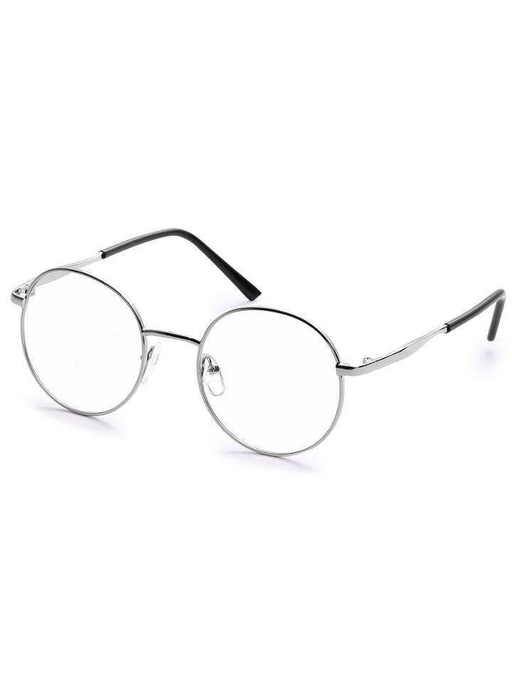 Shein Silver Fashion Round Sunglasses