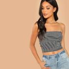 Shein Slim Stripe Tube Top