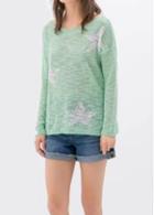 Rosewe Comfortable Round Neck Long Sleeve Woman Sweater Green