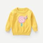 Shein Toddler Girls Patched Detail Lollipop Pattern Jumper