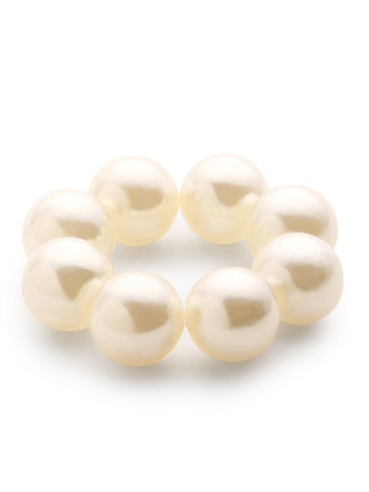 Shein White Faux Pearl Hair Tie
