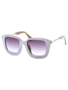 Shein Coffee Two Tone Frame Metal Arm Sunglasses