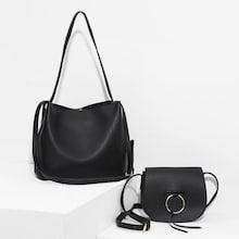 Shein Pu Satchel With Flap Crossbody Bag