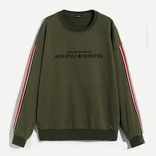 Shein Men Striped Letter Pullover