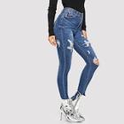 Shein Faded Ripped Skinny Jeans