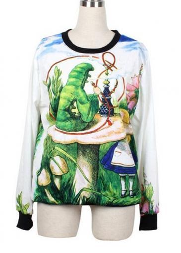 Rosewe Girls Fairy Tale Print Colorful Pattern Cotton Sweats