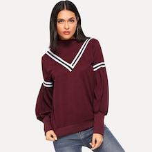 Shein Contrast Taped Side Sweatshirt