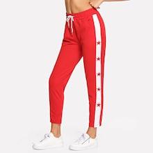 Shein Star Side Drawstring Waist Pants