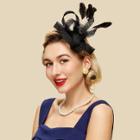 Shein Floral Hair Fascinator With Feather