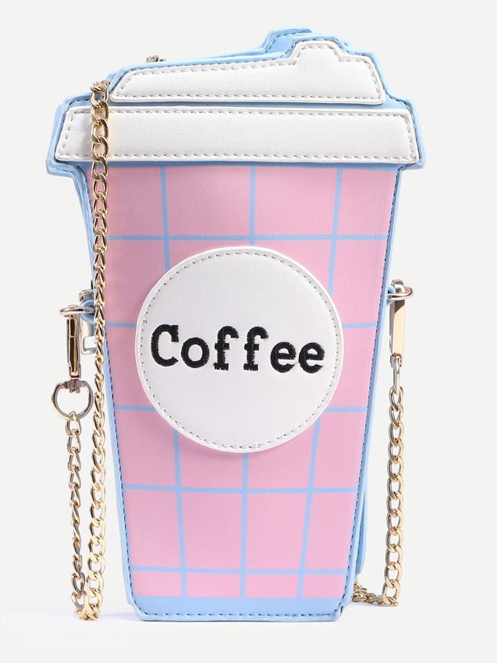Shein Pink Coffee Cup Shaped Chain Bag