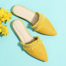 Shein Raw Trim Woven Flats