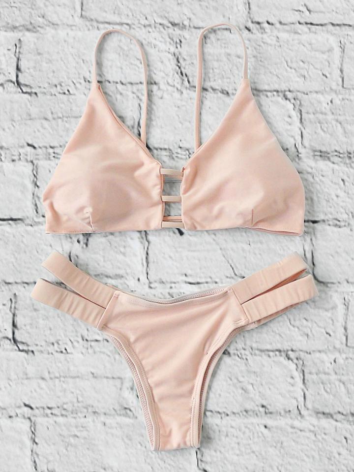 Shein Ladder Cutout Triangle Bikini Set