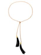Shein Black Golden Fashion Tassel Necklace