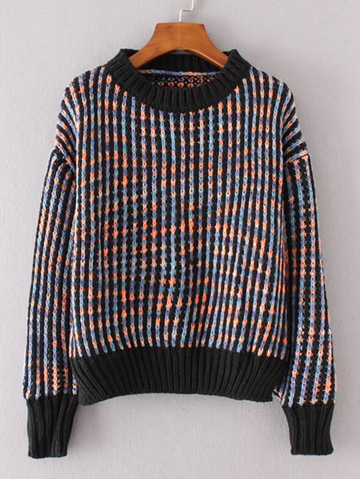 Shein Contrast Trim Jumper Sweater