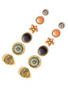 Shein Antique Bronze Retro Style Multi Modelling Earring Set