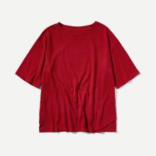 Shein Men Asymmetric Hem Solid T-shirt
