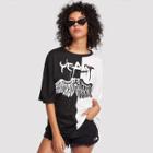 Shein Graphic Print Color Block Tee