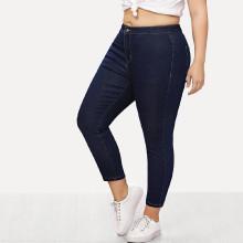 Shein Plus Dark Wash Skinny Jeans