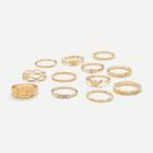 Shein Multi Shaped Ring Set 12pcs