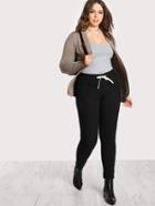 Shein Drawstring Waist Jersey Pants