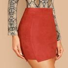Shein Stepped Side Suede Bodycon Dress