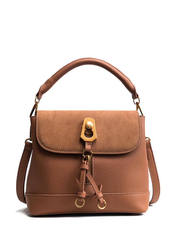 Shein Flap Shoulder Bag With Pu Handle