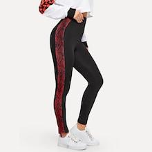 Shein Contrast Snakeskin Print Leggings