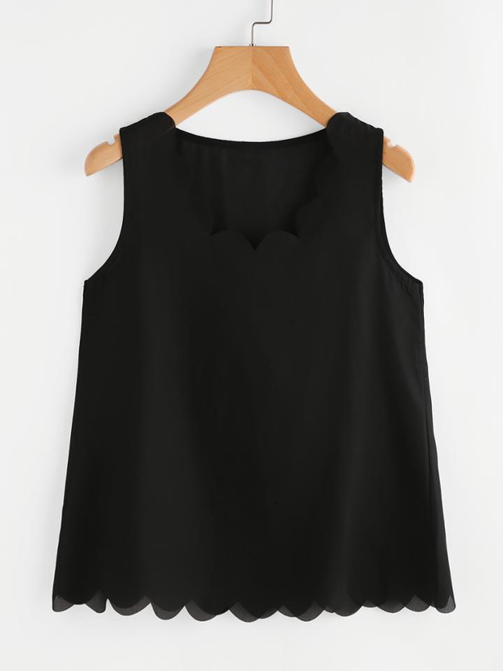 Shein Scallop Edge Tank Top
