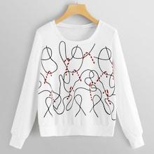 Shein Round Neck Graphic Print Sweatshirt
